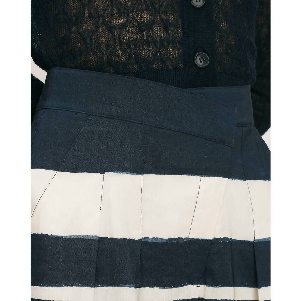 NEW VERONICA BEARD heron crossover waistband pants in navy dove white - Picture 7 of 7
